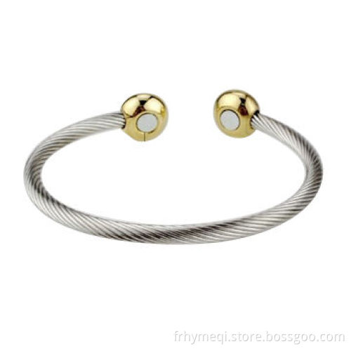 Titanium magnet bangle